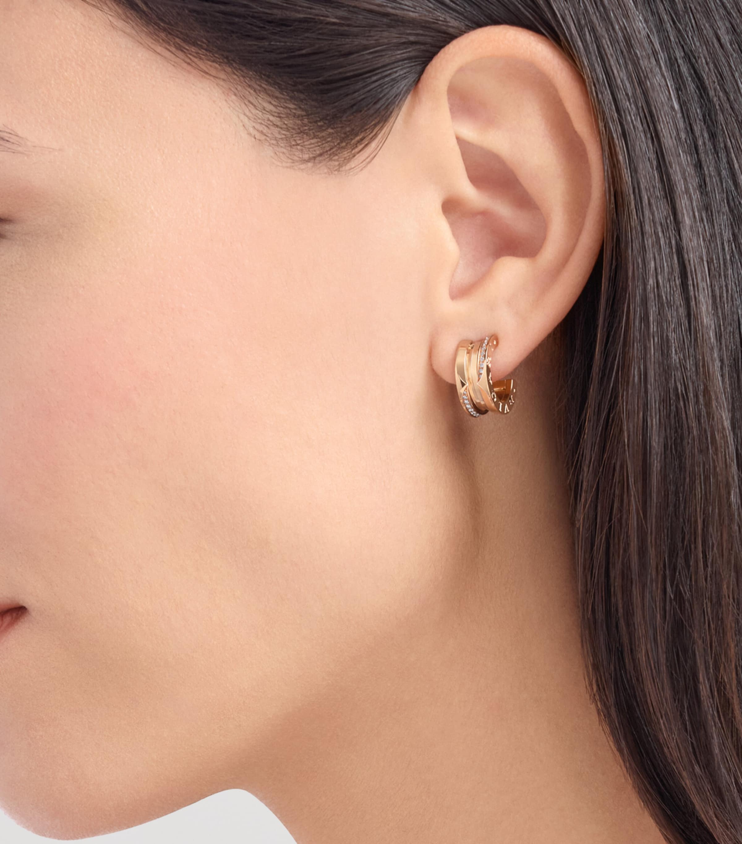Rose Gold and Diamond B.zero1 Earrings PINK GOLD Image 5