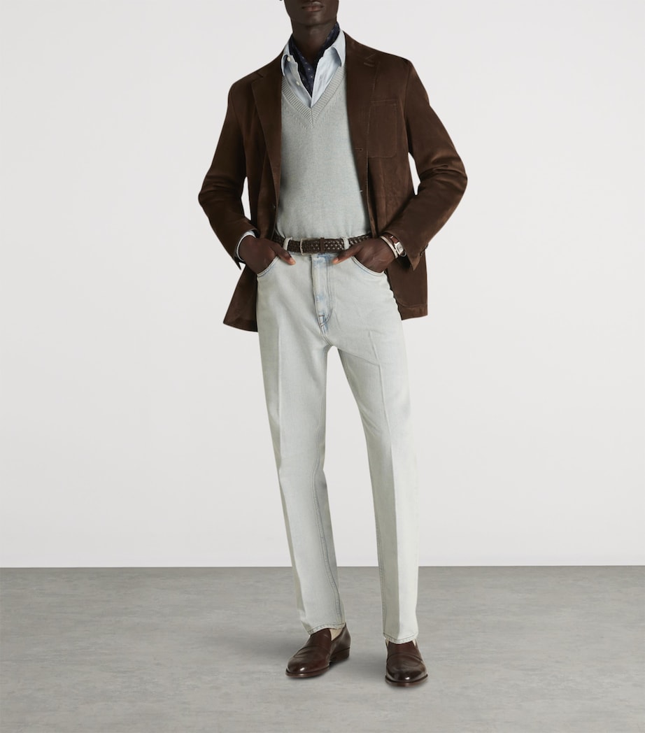 Suede Blazer 203COFFEE Image 2