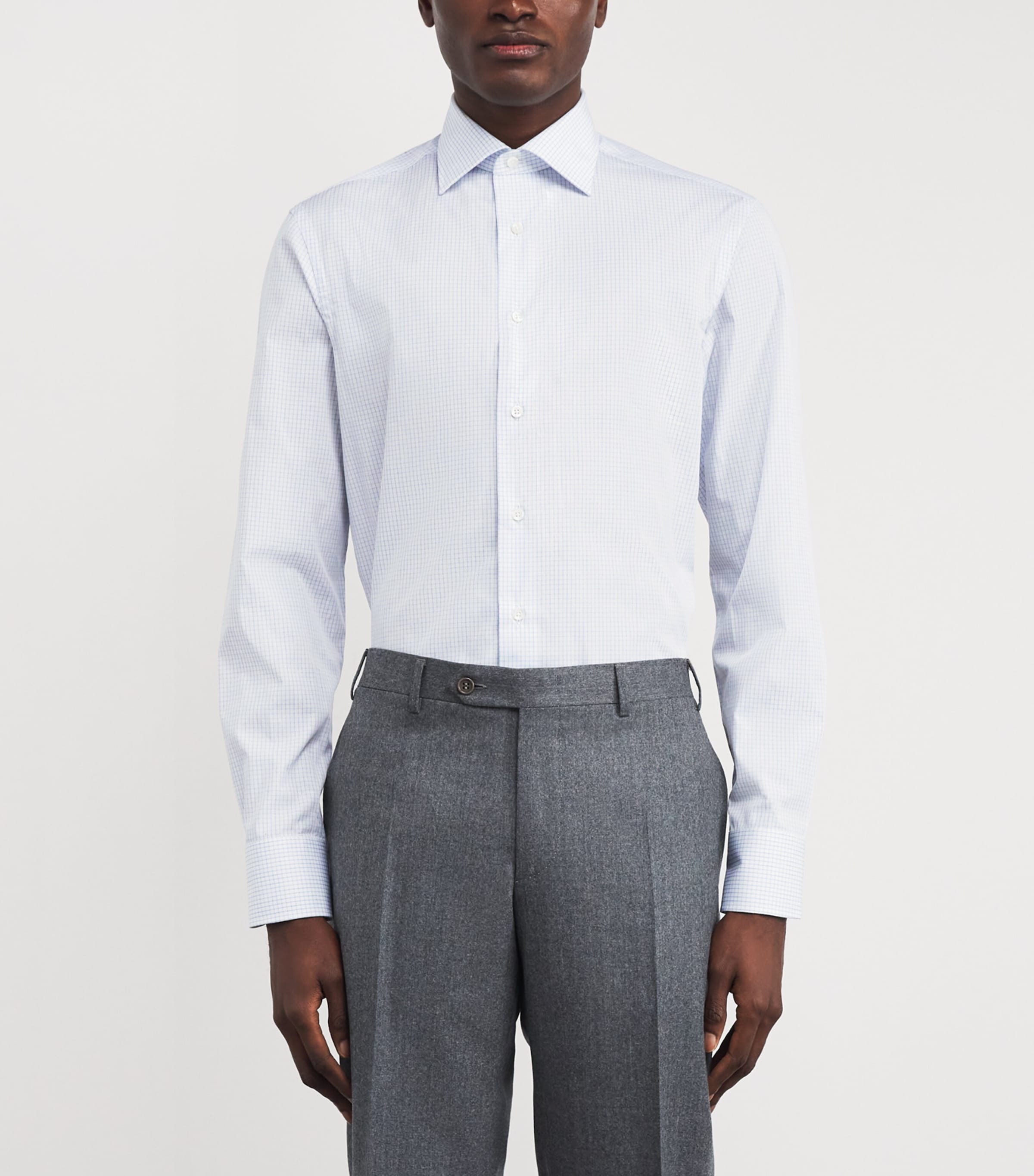 Cotton Check Shirt 402 Image 3