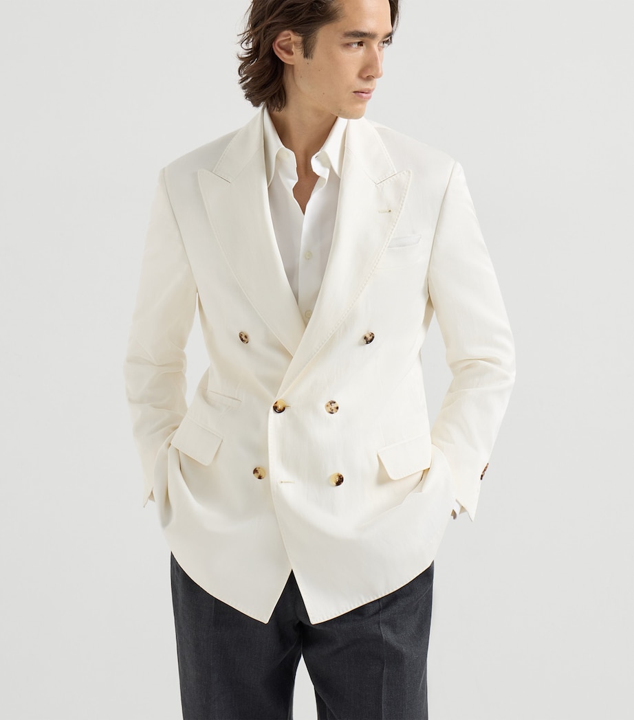 Délavé Silk and Linen Twill Blazer C1010 Image 4