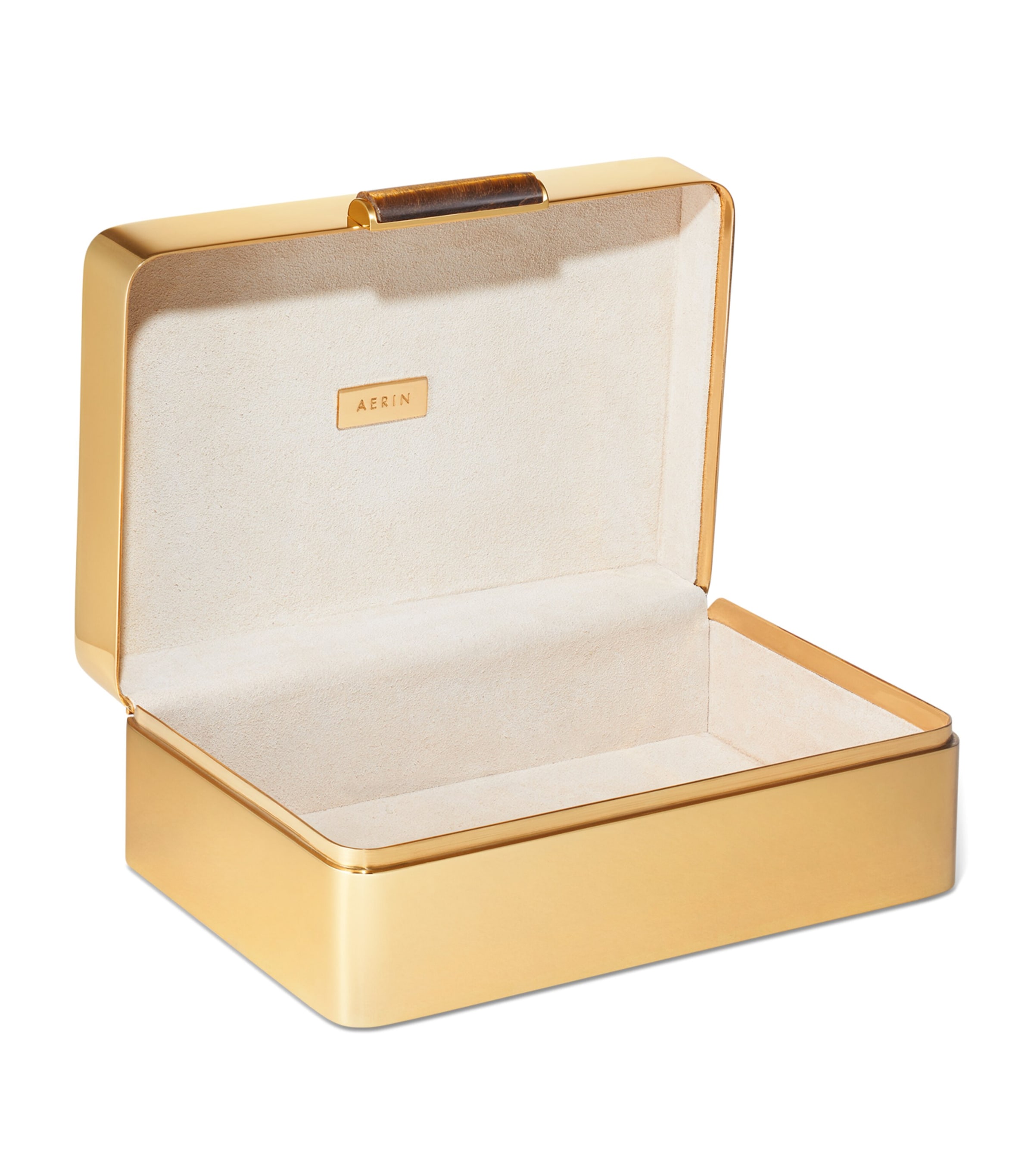 Aerin Tiger's Eye Decorative Box Gold Image 2