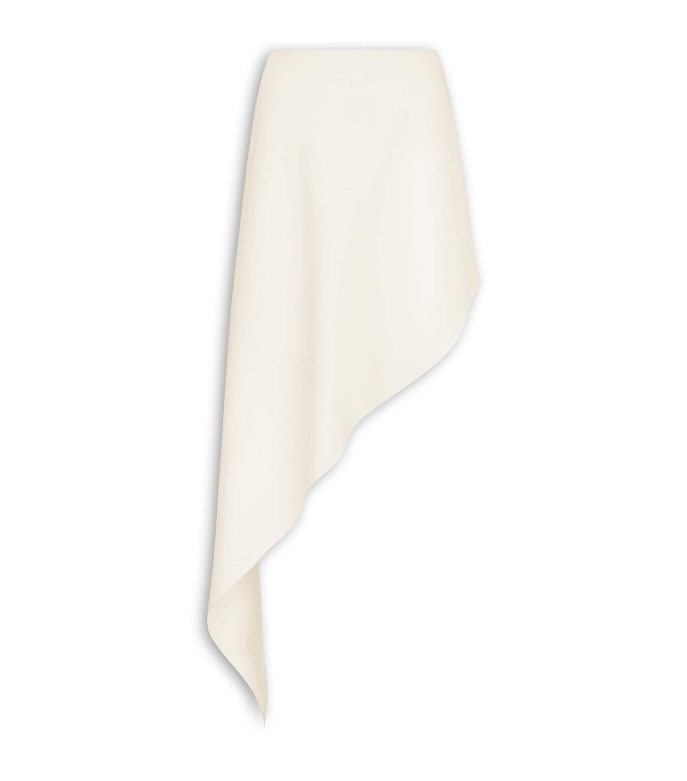 Alaïa Womens Asymmetric Pointed Skirt Ivoire Image 1