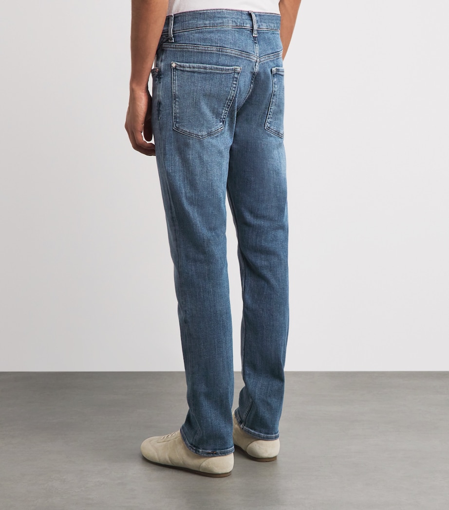 7 For All Mankind Mens The Straight Jeans Mid Blue Image 5