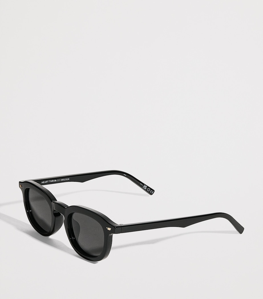 Round Heart Throb Sunglasses BLACK Image 2