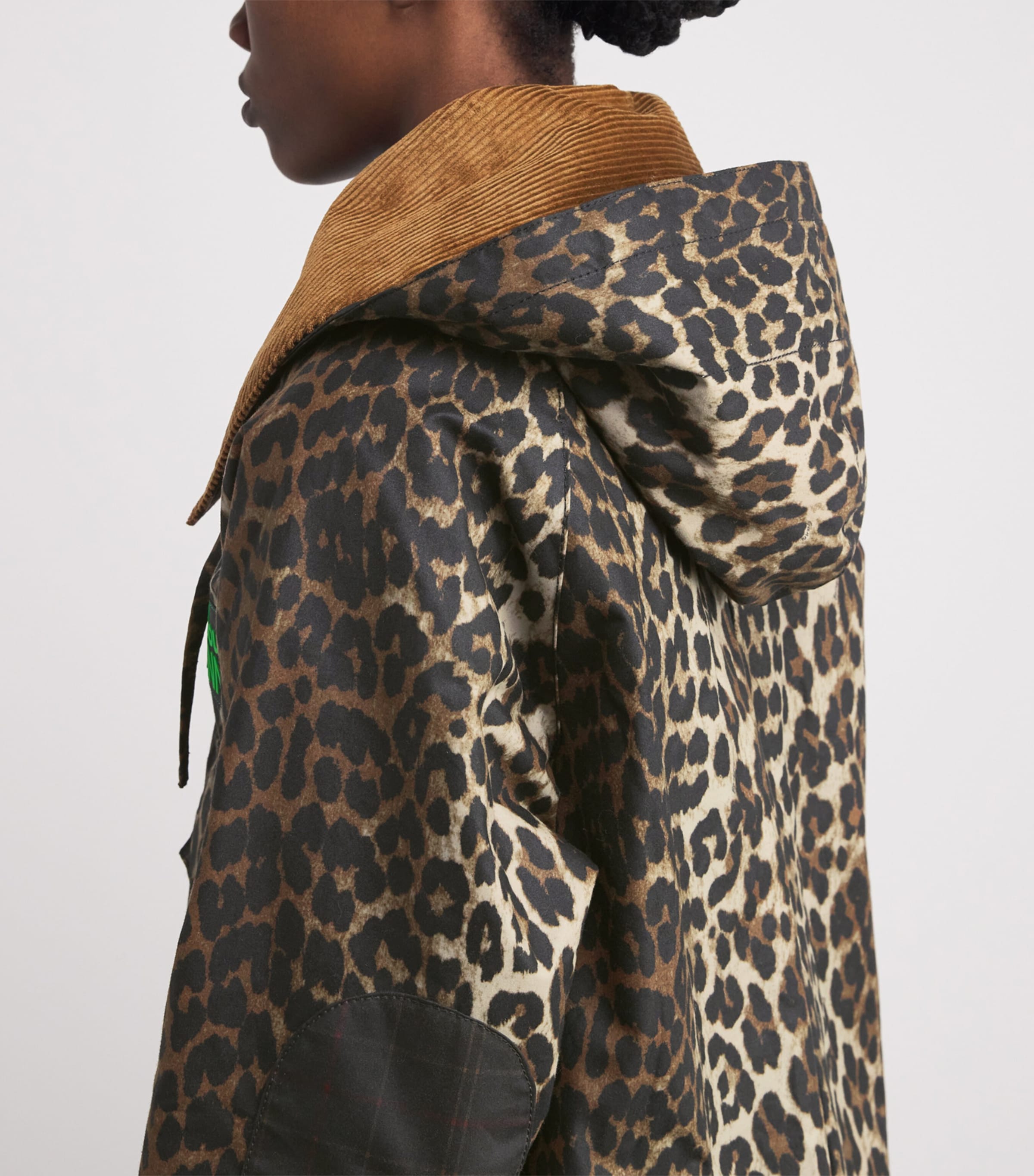 x GANNI Leopard Print Waxed Anorak Jacket LEOPARD PRNT/CLASSIC Image 6