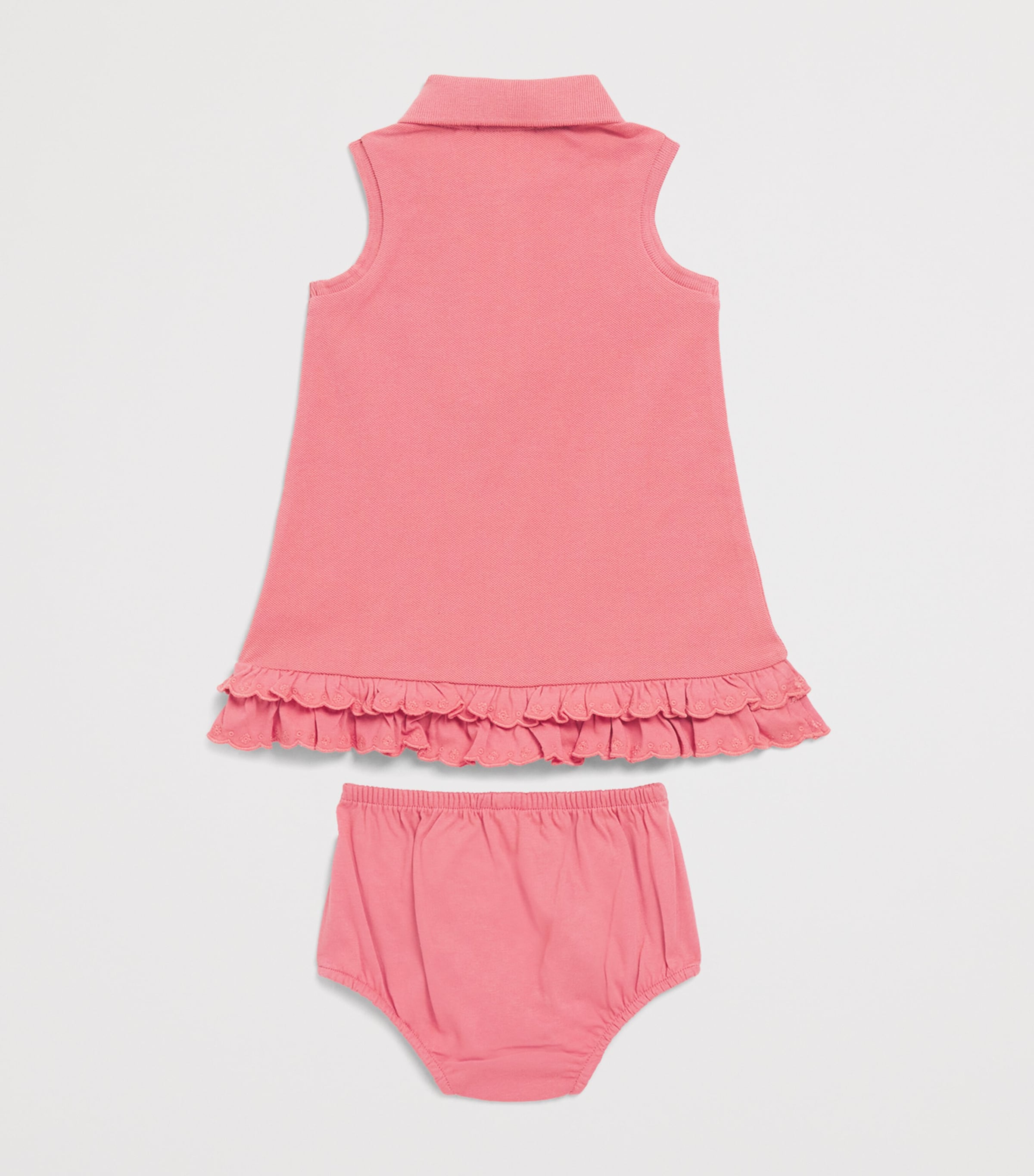 Ralph Lauren Kids Sleeveless Polo Shirt Dress (3-24 Months) Pink Image 2