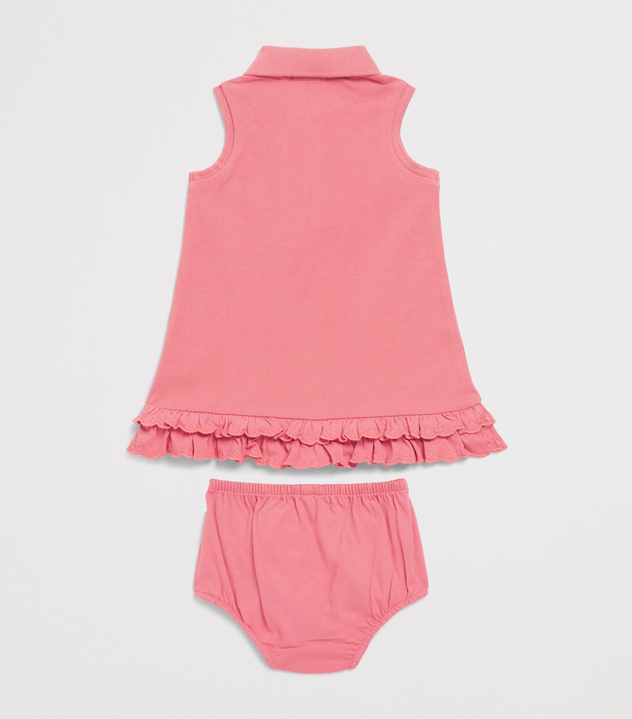 Ralph Lauren Kids Sleeveless Polo Shirt Dress (3-24 Months) Pink Image 2