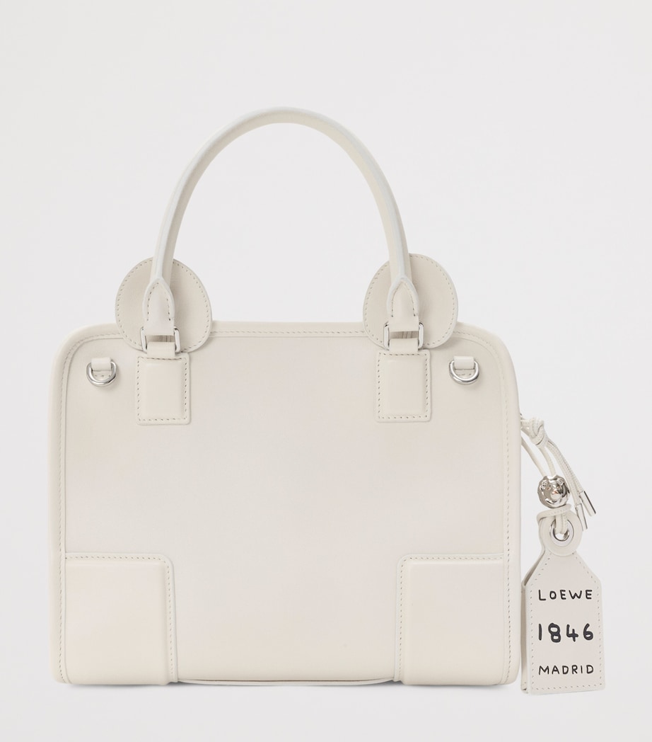 LOEWE Small Leather Amazona 180 Top-Handle Bag Soft White Image 4