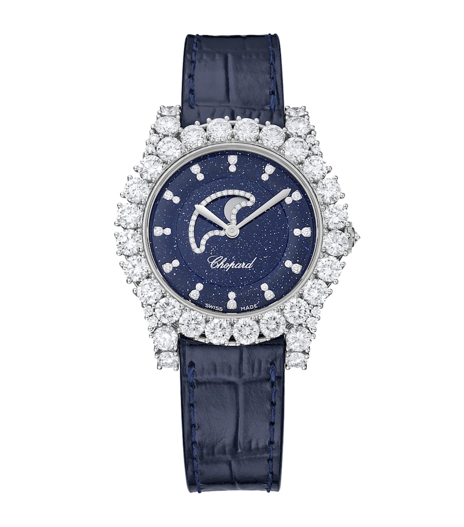 White Gold and Diamond L’Heure du Diamant Moonphase Watch 36mm 18K WHITE GOLD Image 1