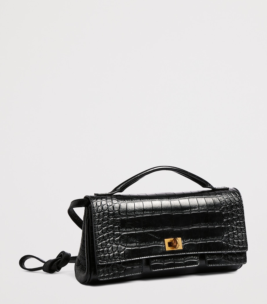Croc-Embossed Calfskin Bel Air Clutch Bag 1000 Image 6