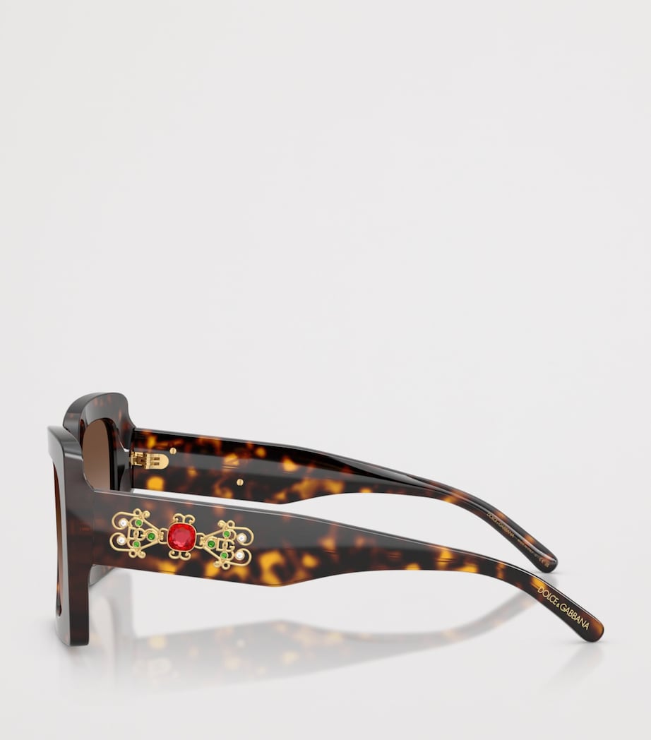 Dolce&Gabbana Tortoiseshell Square Sunglasses Brown Image 3
