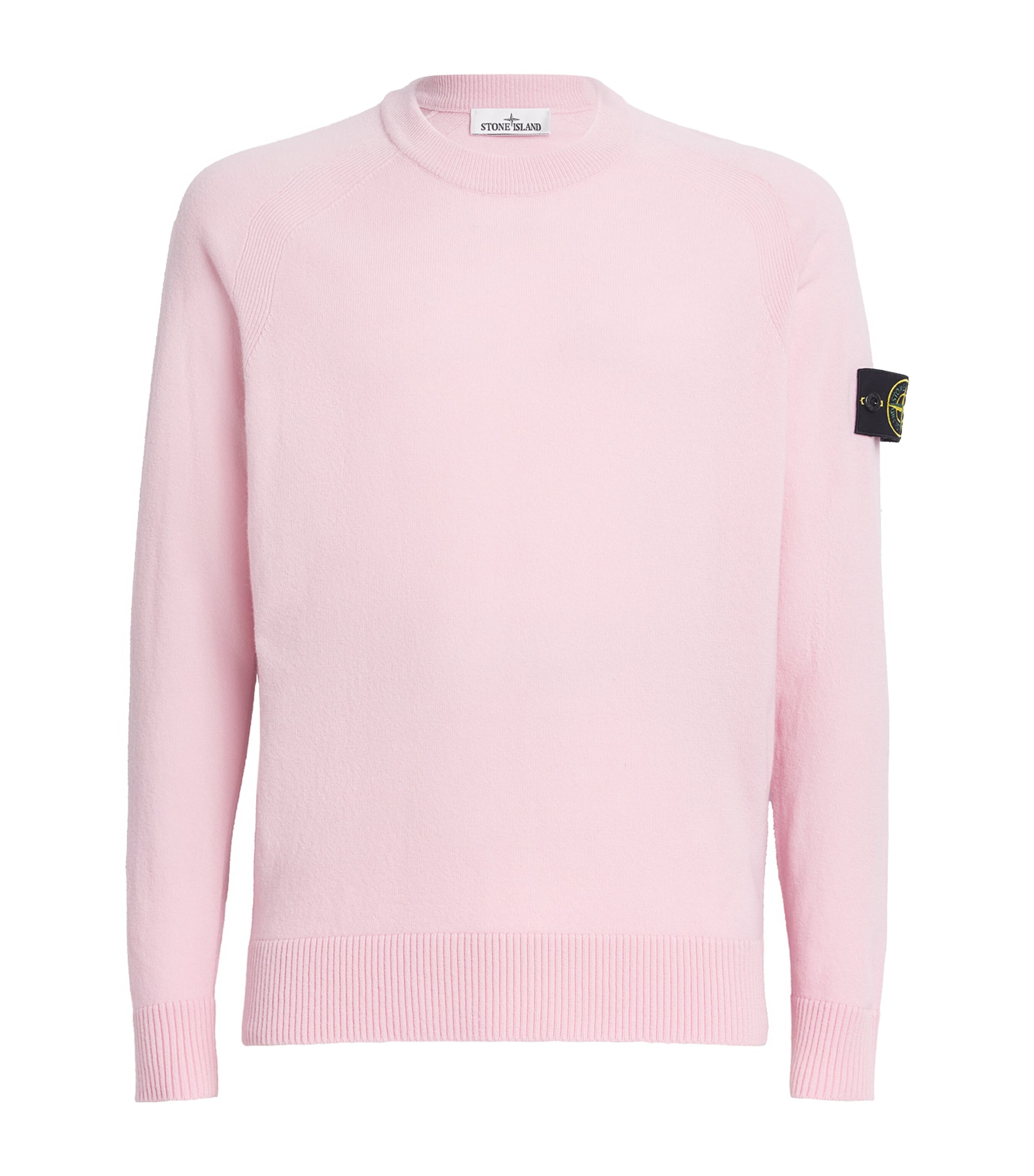 Stone Island Compass Wool-blend Sweater In Pink