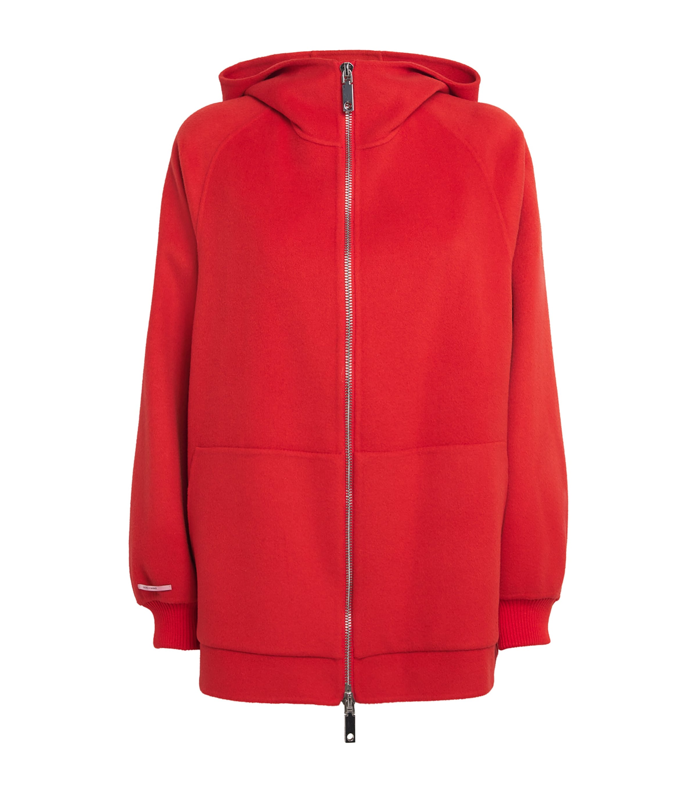 Max & Co Wool-cashmere Zip-up Hoodie In Red