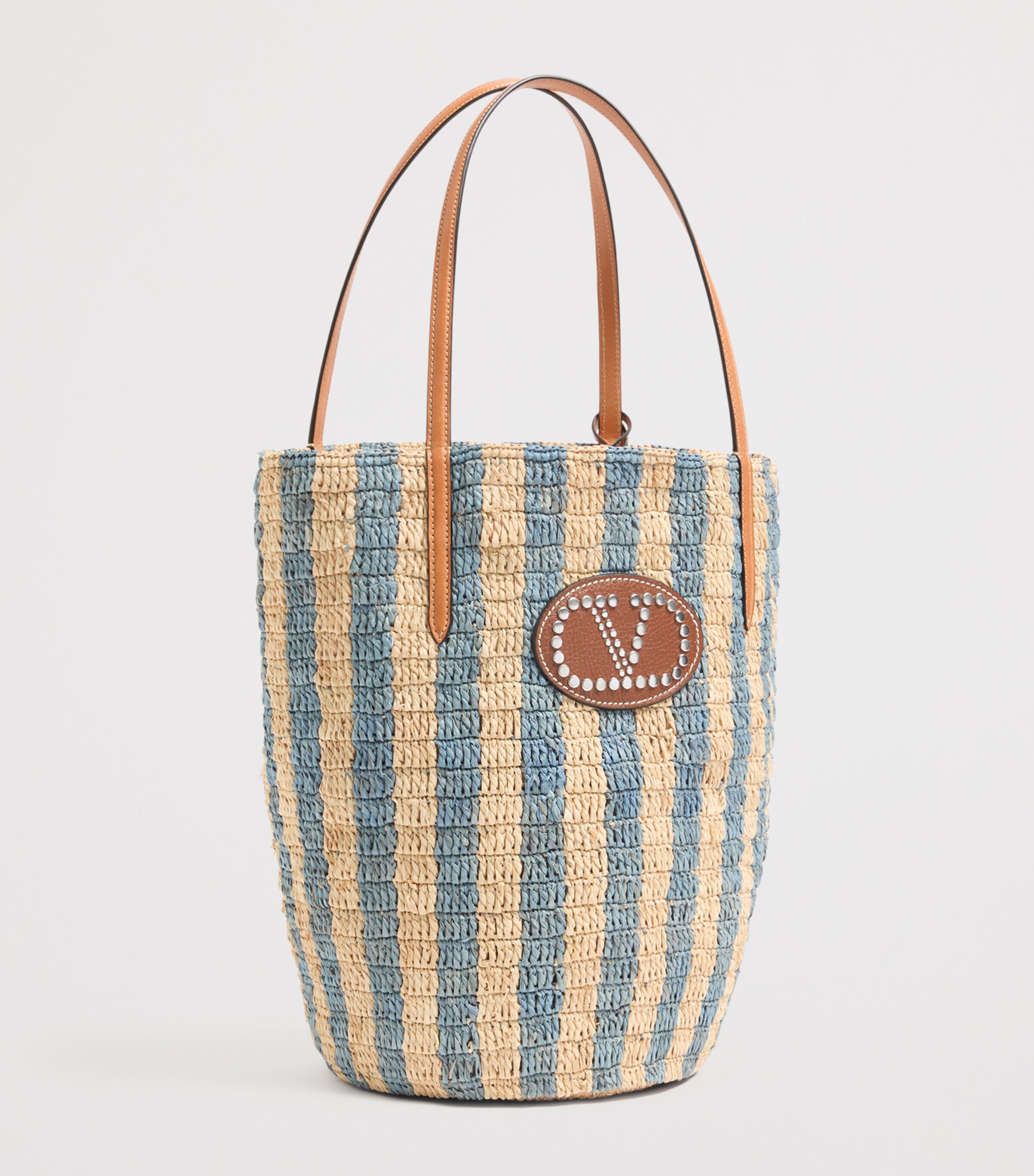 Valentino Garavani Straw VLogo Signature Bucket Bag Image 2