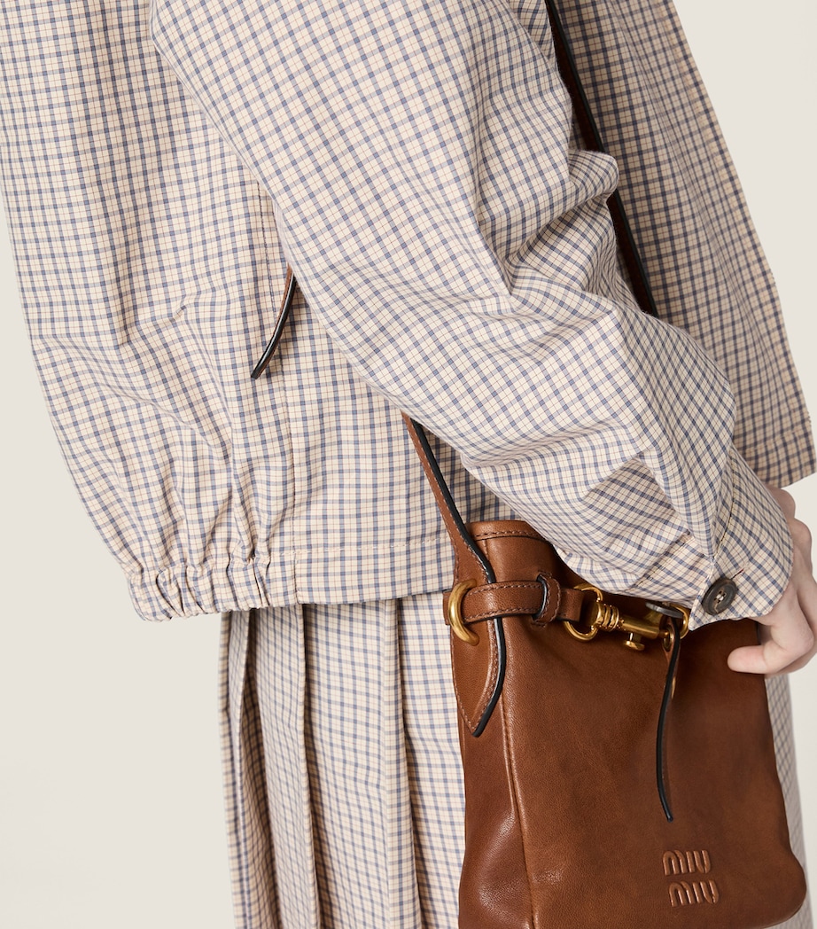 Miu Miu Womens Check Blouson Jacket Image 6
