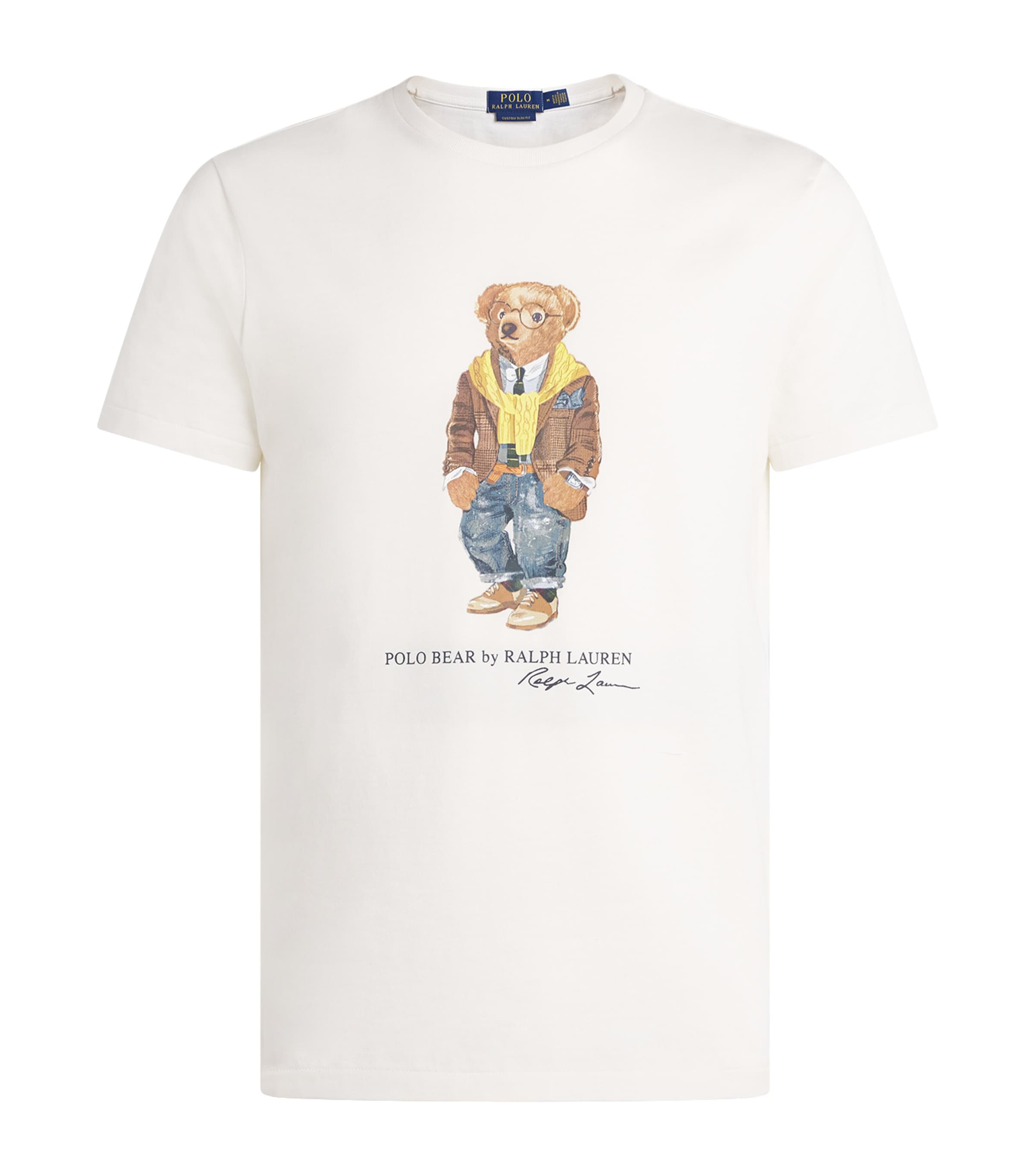 Cotton Polo Bear T-Shirt WHITE Image 1