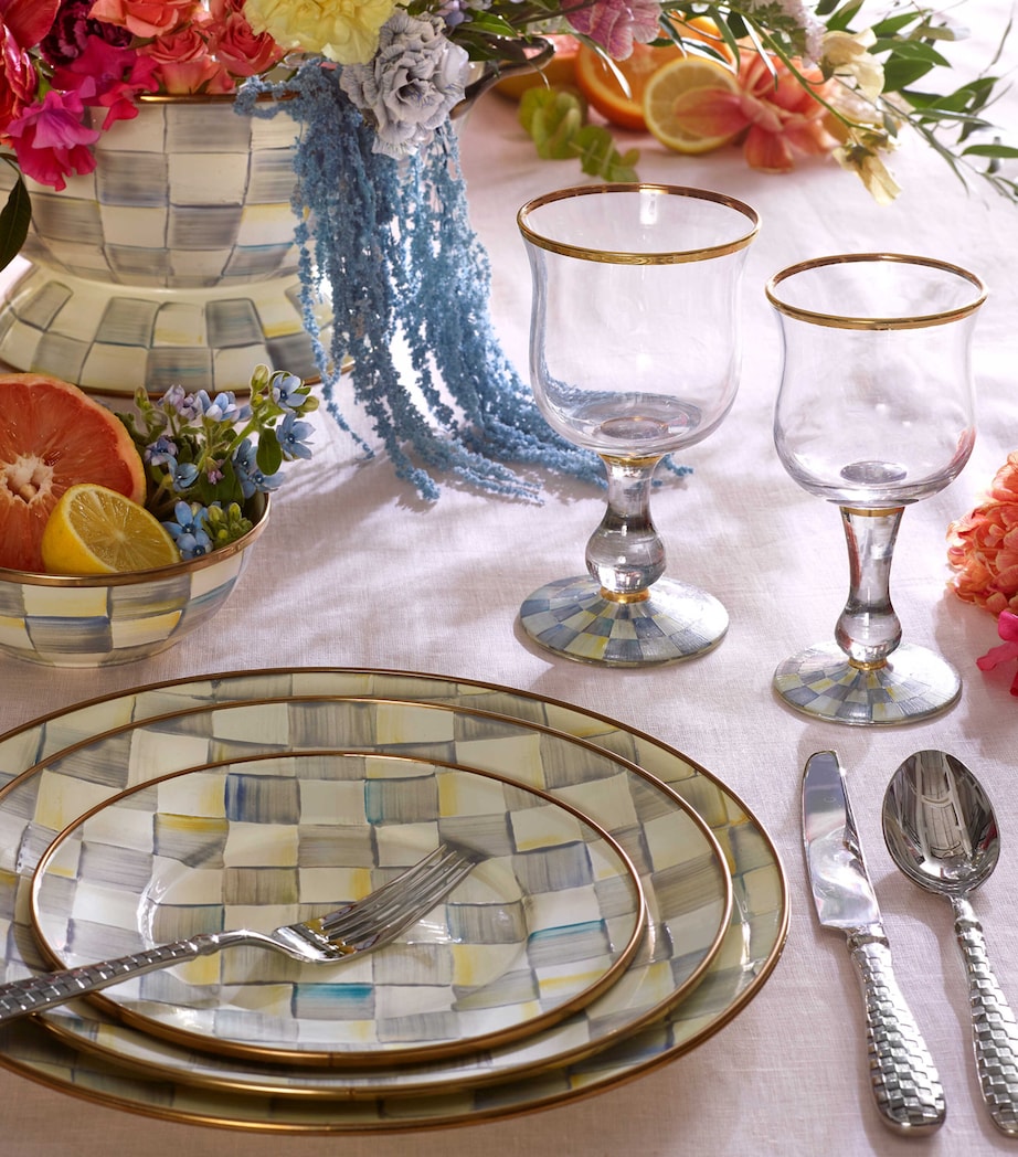 Sterling Check Dinner Plate (25cm) SILVER Image 2