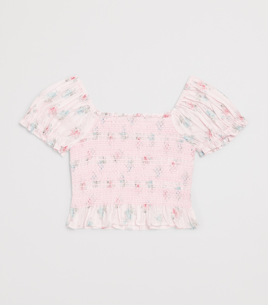 LoveShackFancy Cotton Fabielle Top (2-6 Years) Eudrseau De Rose Image 2