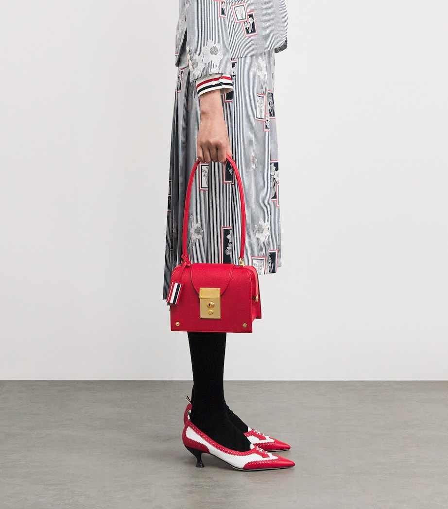 Leather Mrs. Thom Triangle Shoulder Bag RED Image 5