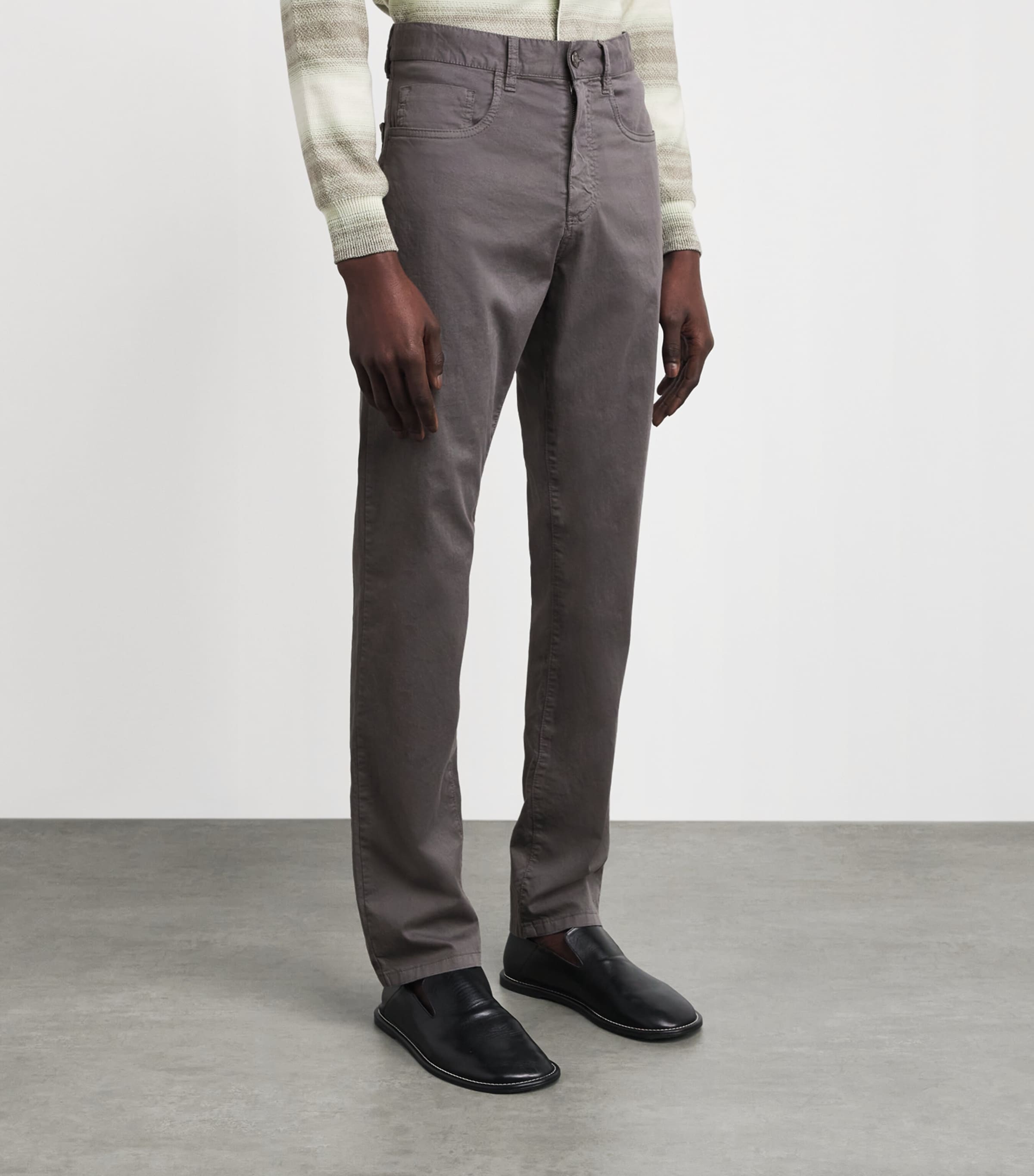 Canali Mens Straight Chinos Image 4