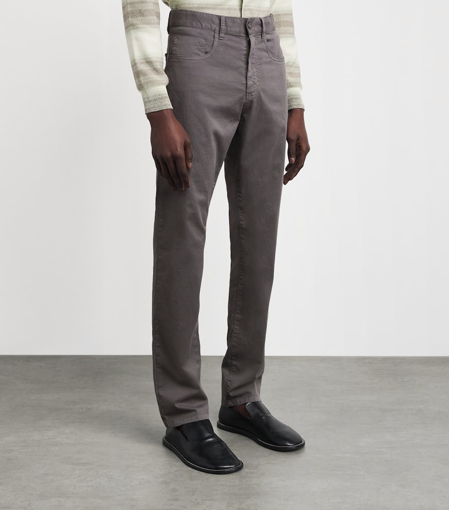 Canali Mens Straight Chinos Image 4