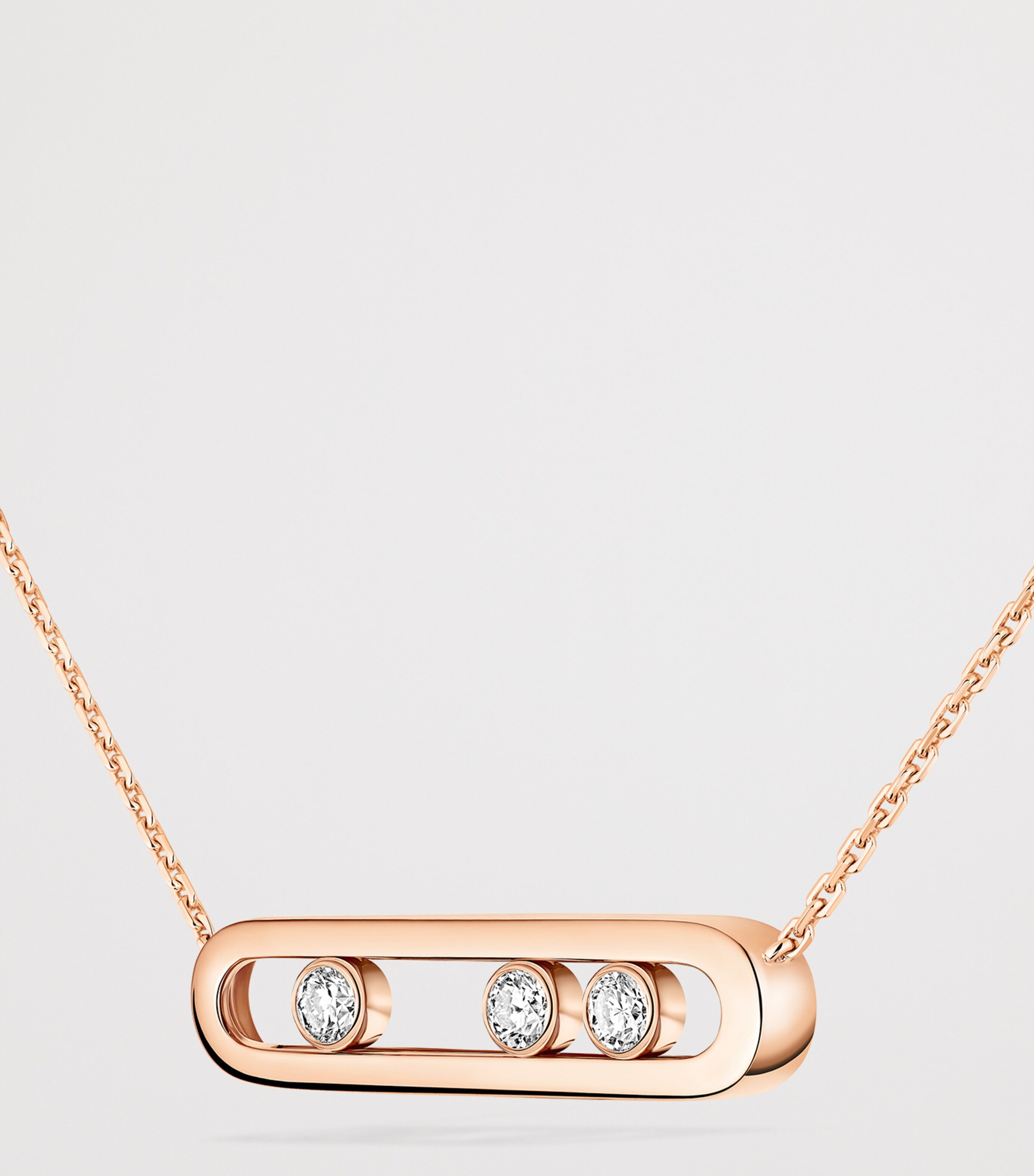 Messika Move Classique Pink Gold and Diamond Necklace (0.30ct) Pink Gold Image 3