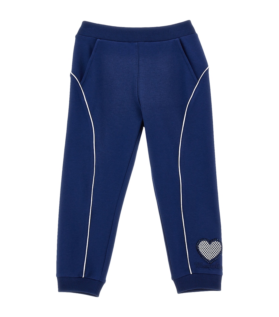 Stretch-Cotton Heart Sweatpants (2-14 Years) BLU + BIANCO Image 1