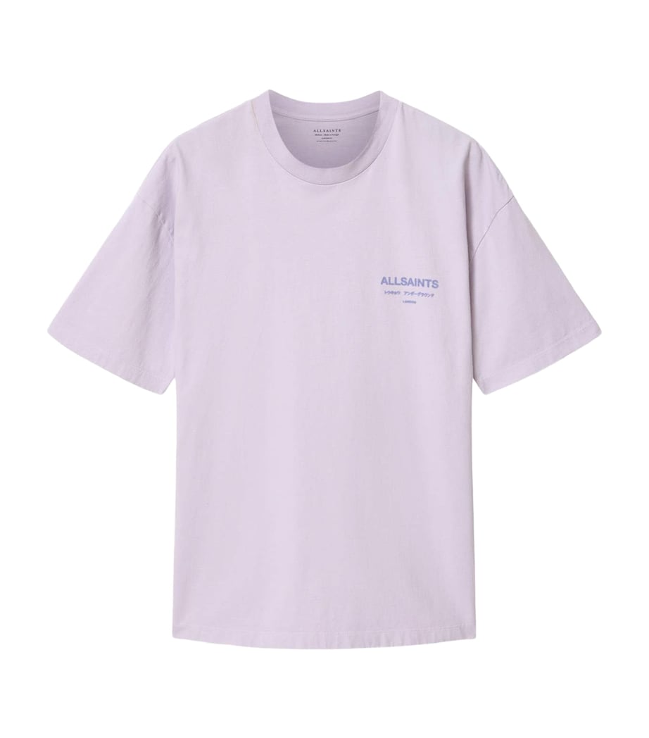 AllSaints Mens Organic Cotton Xander T-Shirt Parma Purple Image 1