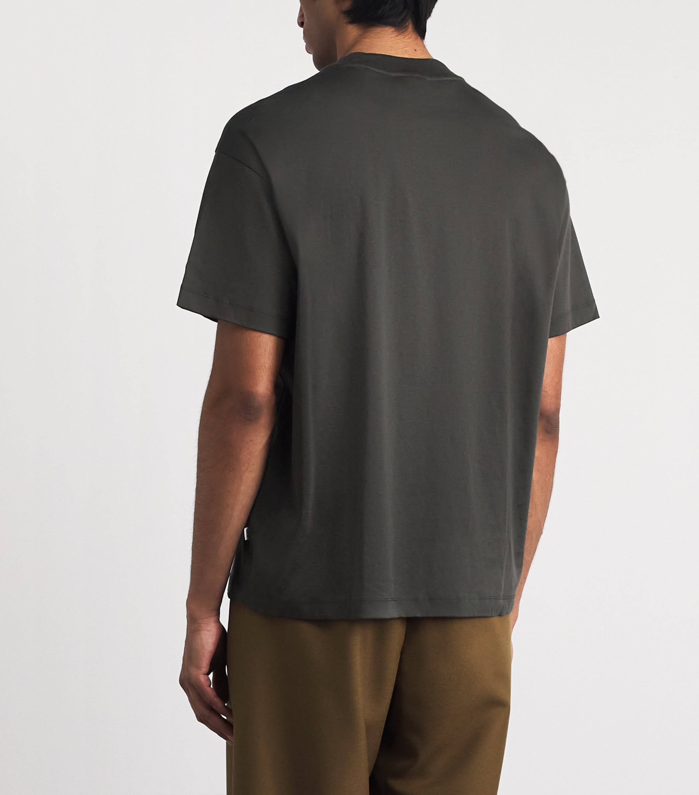 NN.07 Mens Organic Cotton Lionel T-Shirt Dark Army Image 5