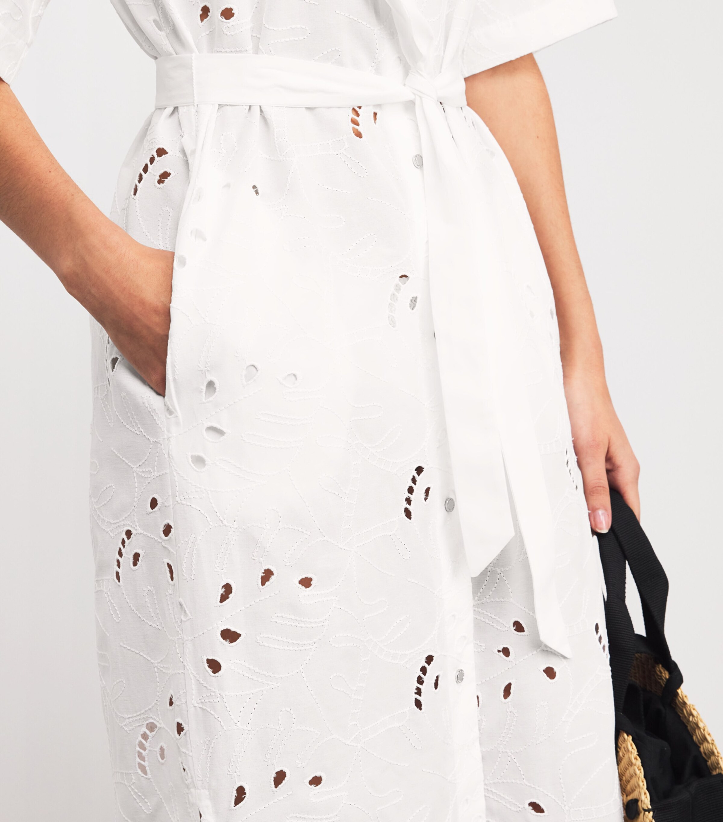 Broderie Lace Shirt Dress 000 BLANC/WHITE Image 6
