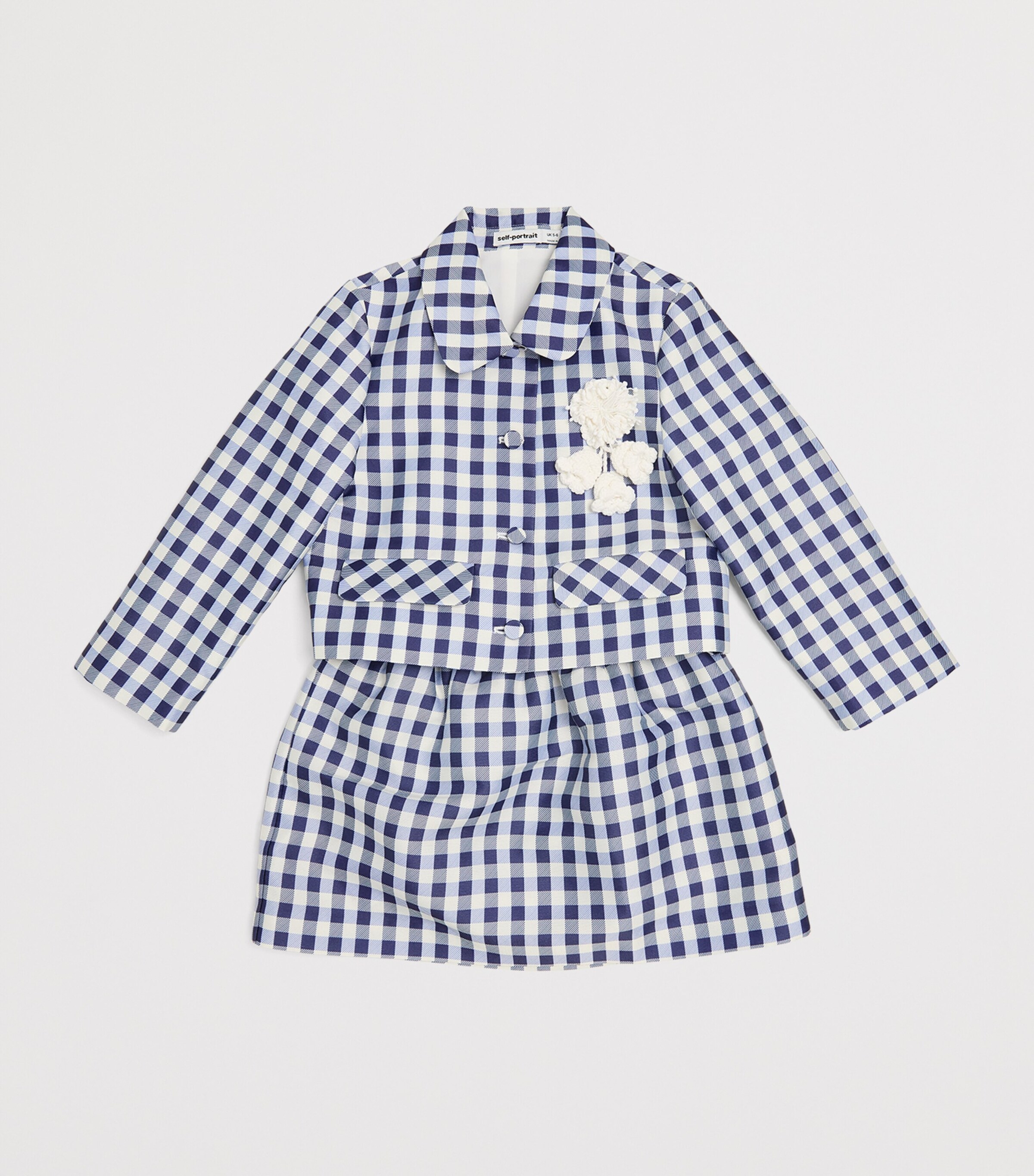 Taffeta Gingham Skirt (3-12 Years) BLUE Image 3