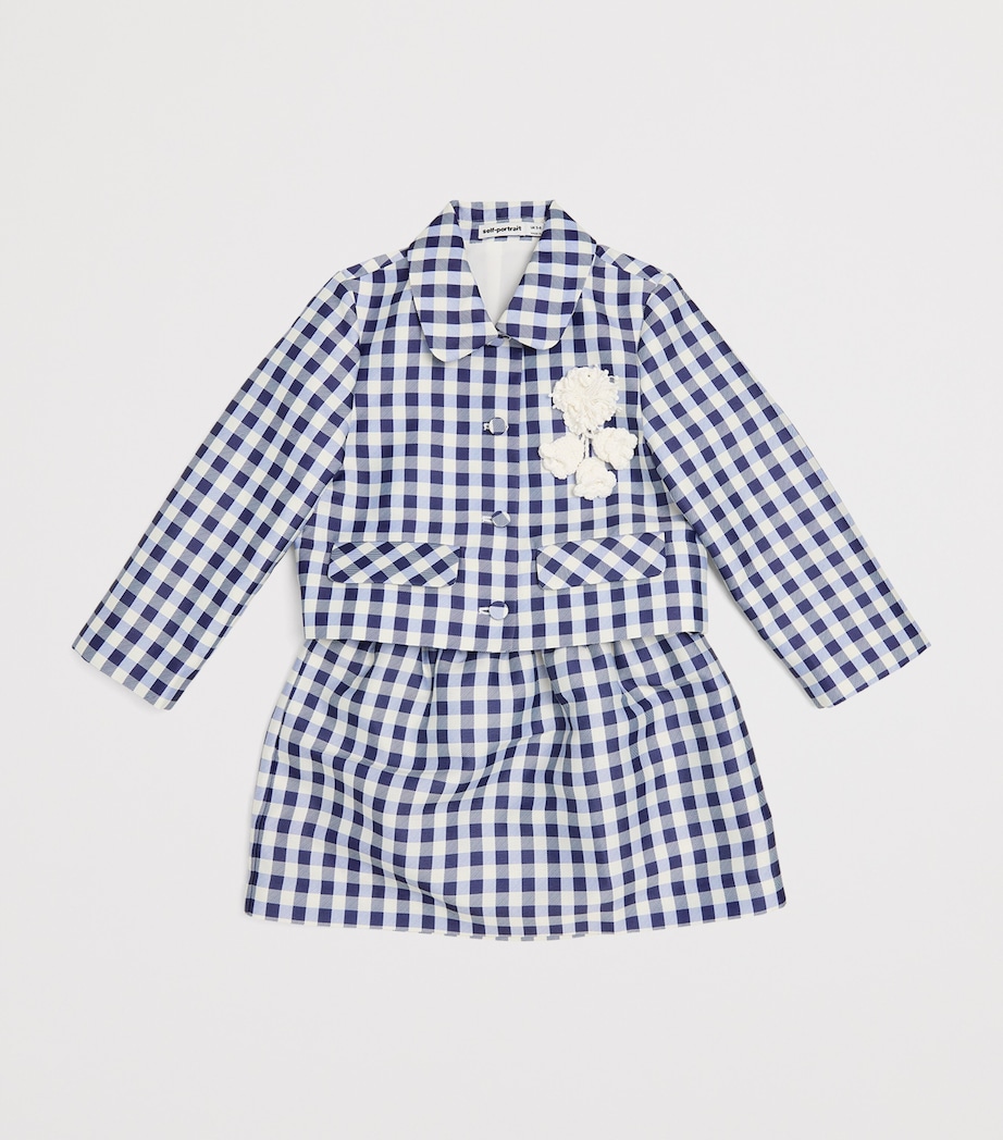 Taffeta Gingham Skirt (3-12 Years) BLUE Image 3