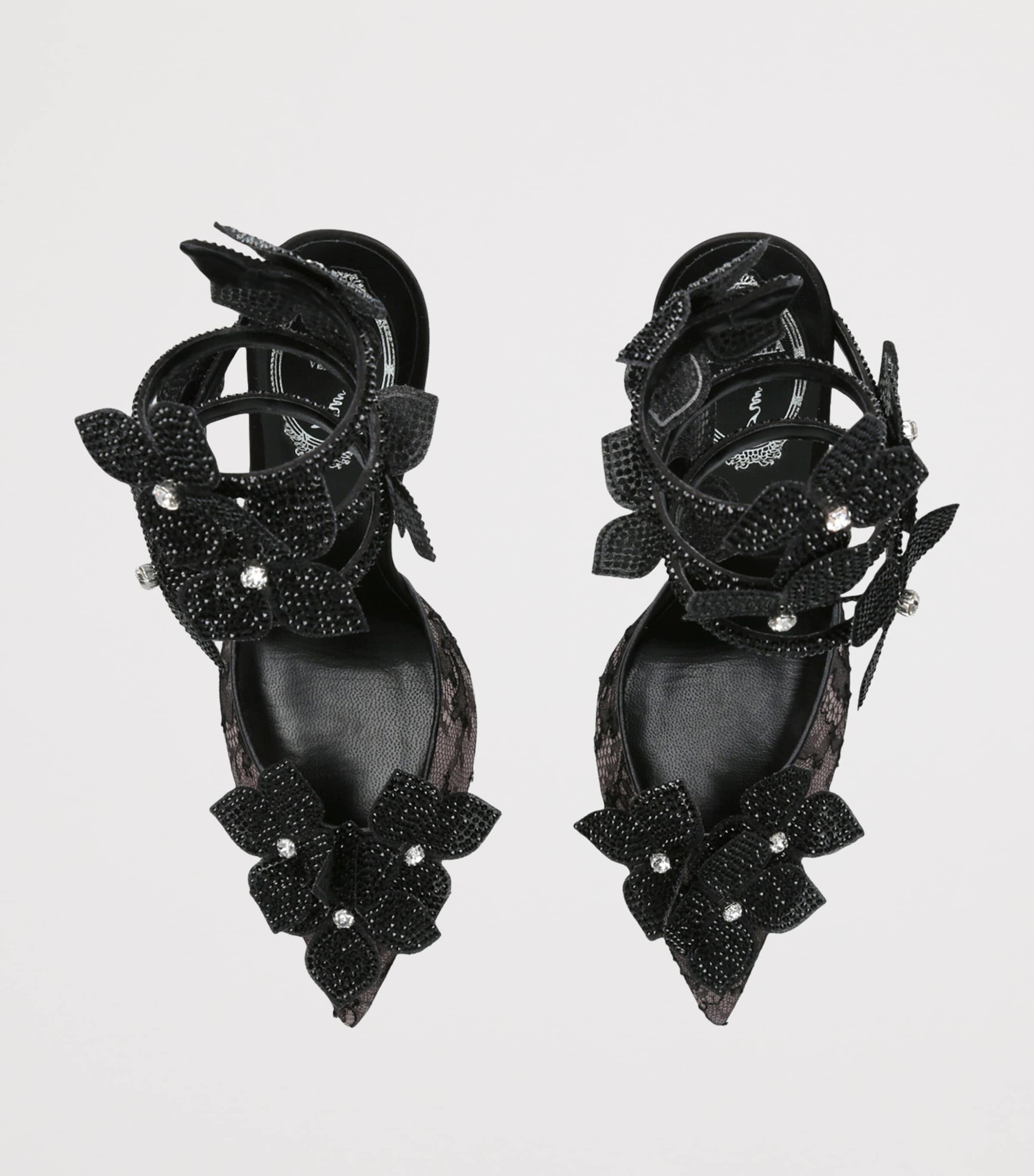 Embellished Floriane Pumps 105 BLACK Image 4