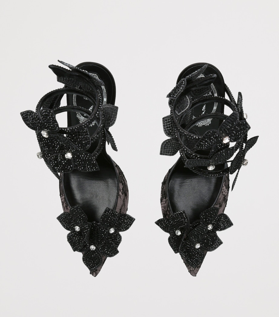 Embellished Floriane Pumps 105 BLACK Image 4