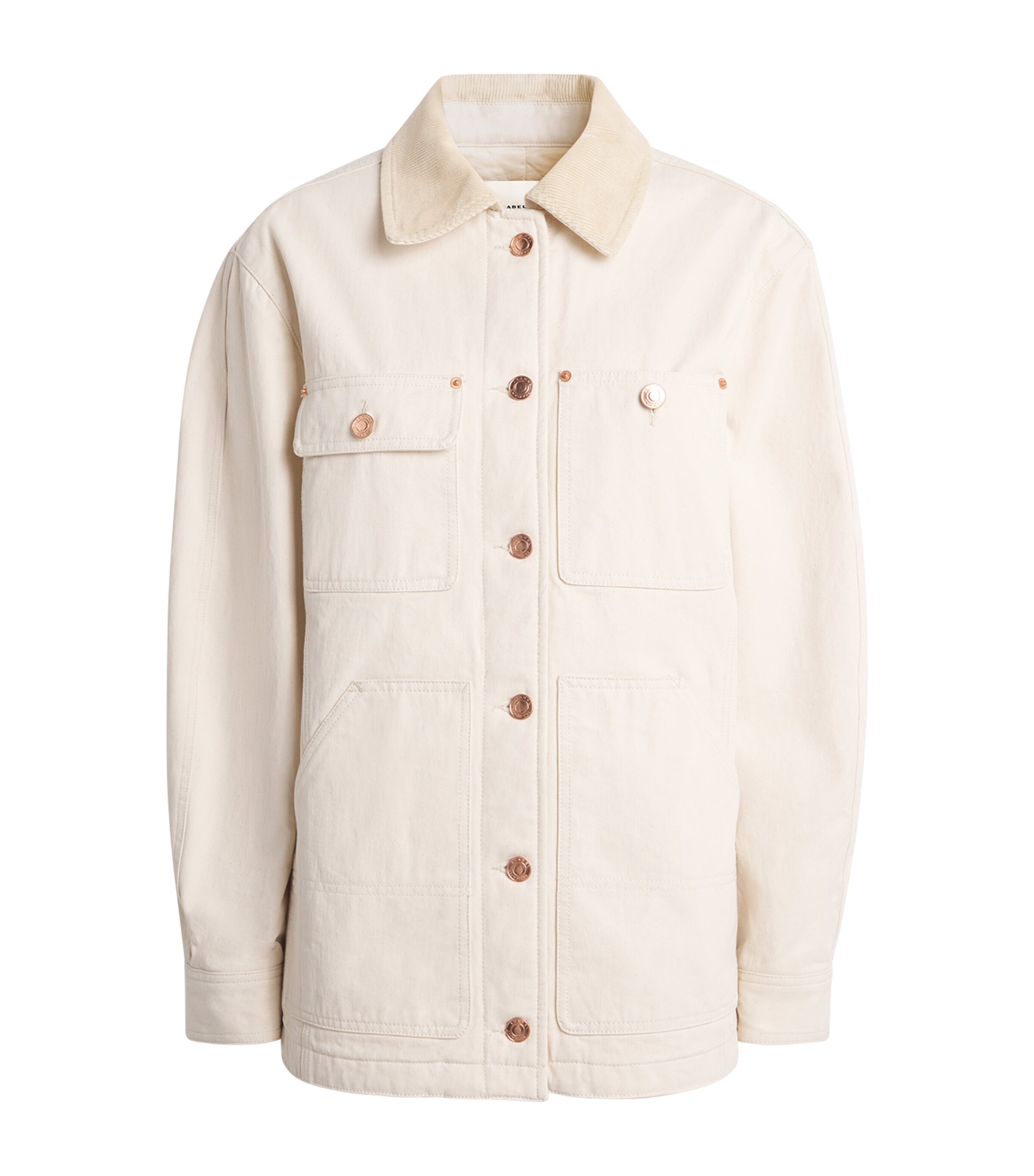 Isabel Marant Ivory Cotton Ninon Jacket | Harrods US