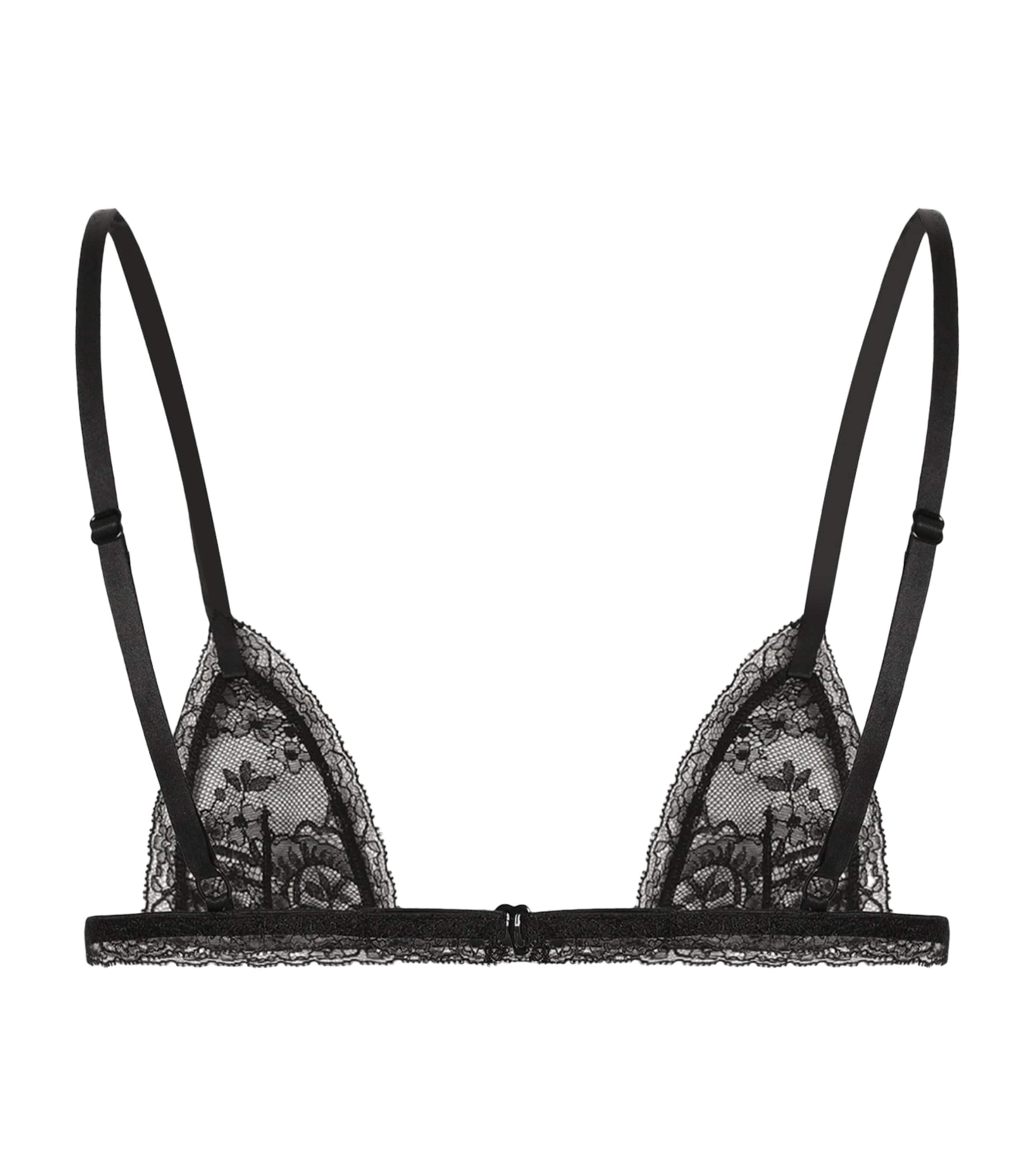Dolce&Gabbana Womens Lace Micro Bra Blac Image 2