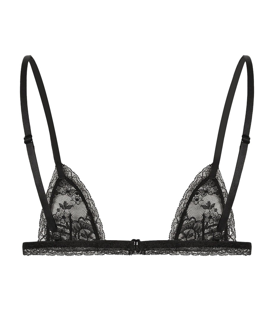 Dolce&Gabbana Womens Lace Micro Bra Blac Image 2