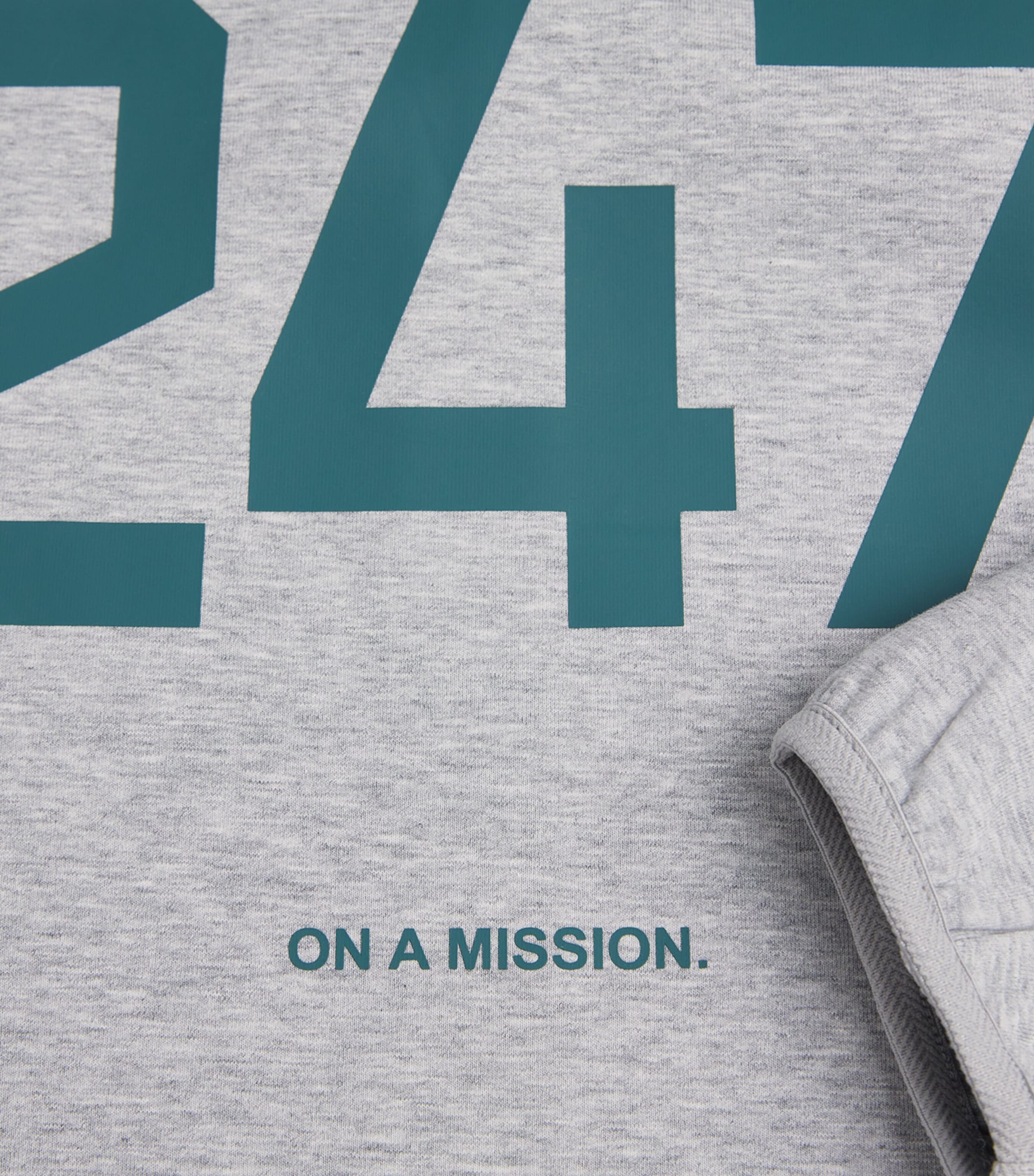 Represent 247 Mens 247 Numbers Zip-Up Hoodie Grey Marl Image 6
