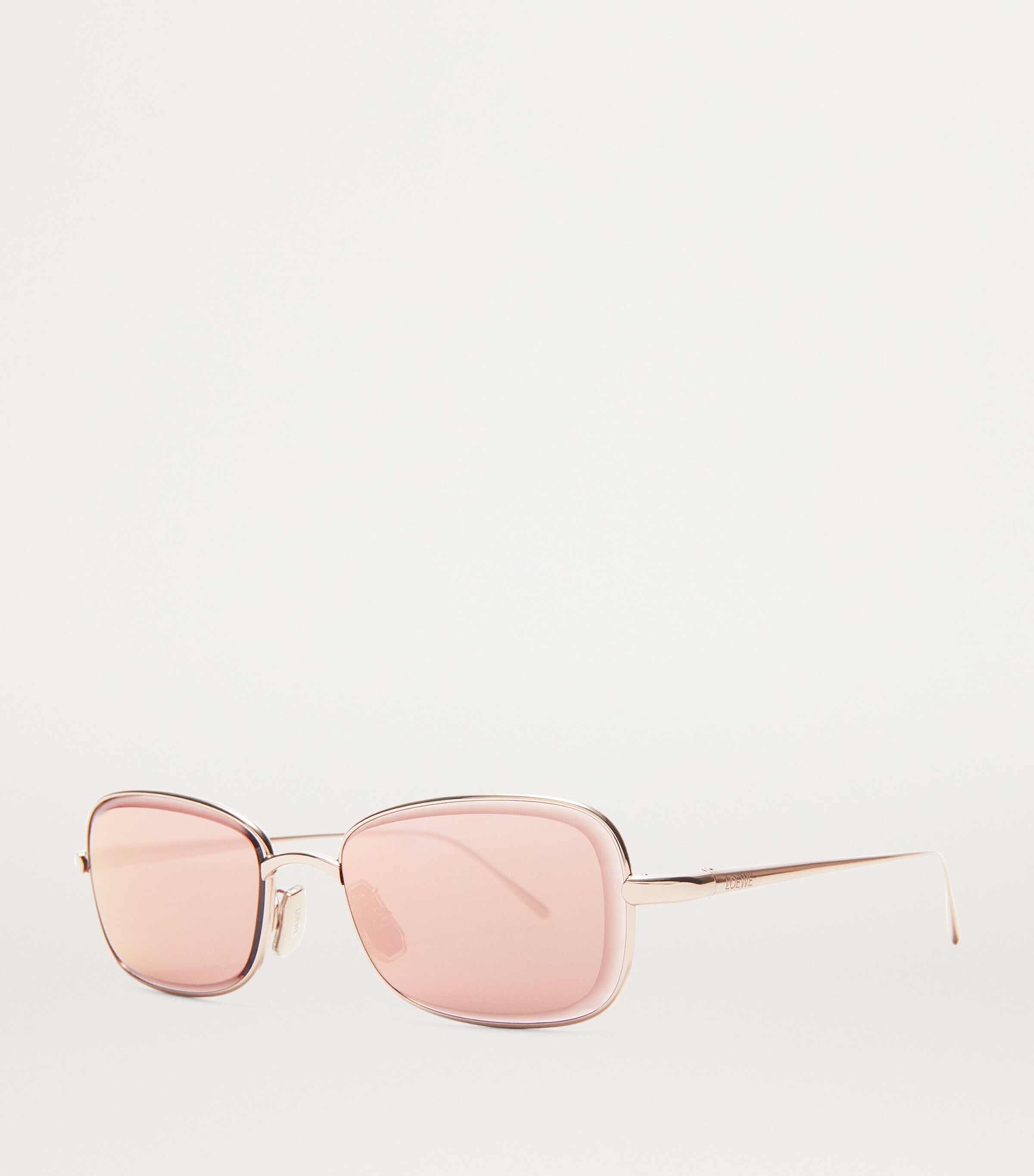 Metal Seashell Square Sunglasses ROSE GOLD Image 2