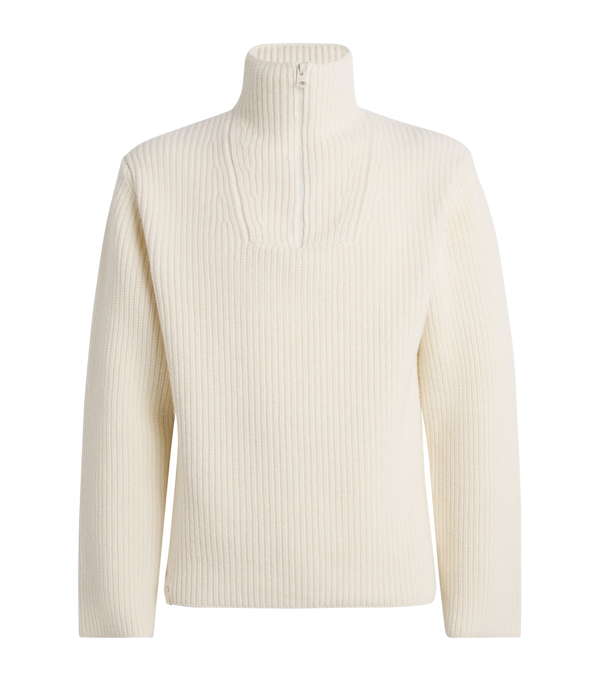 Mackage Wool Mario Quarter-zip Sweatshirt In Neutral