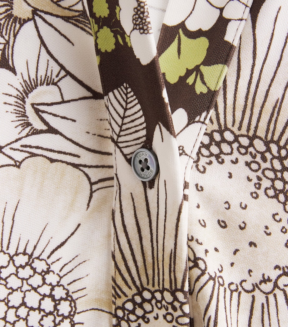 Tory Burch Womens Floral Midi Shirt Dress Brown Floral Image 6