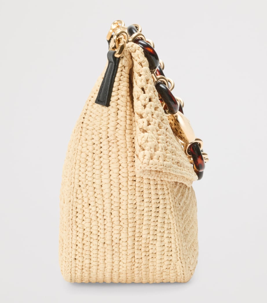 LOEWE x Paula's Ibiza Medium Raffia Ola Bag Shoulder Bag Natural Image 5