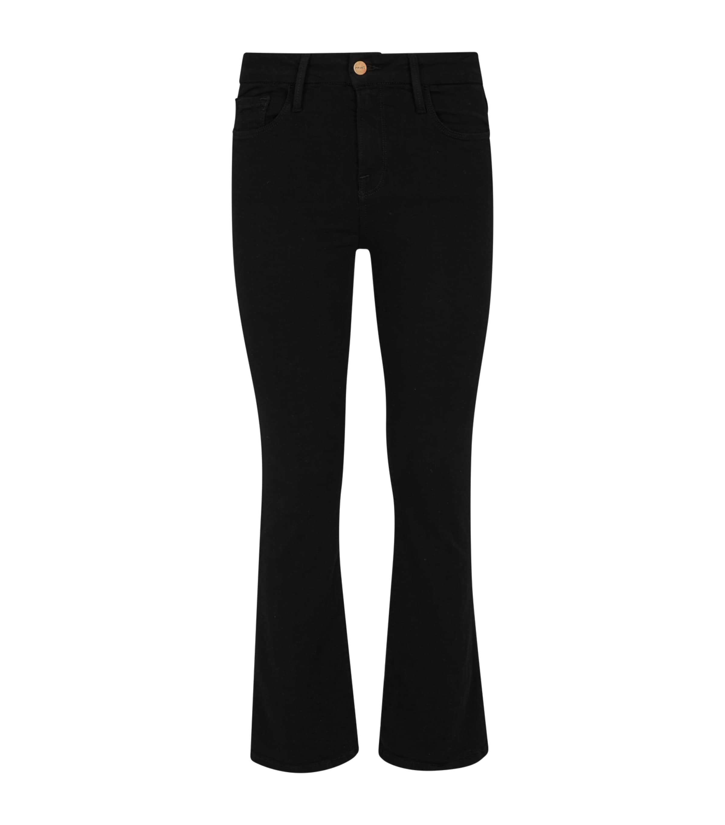 Frame Le Crop Bootcut Jeans In Black