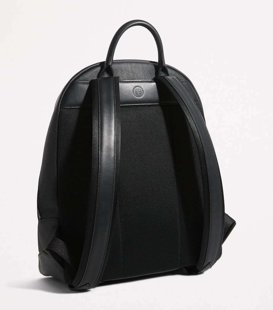Saffiano Leather Backpack BLACK Image 3