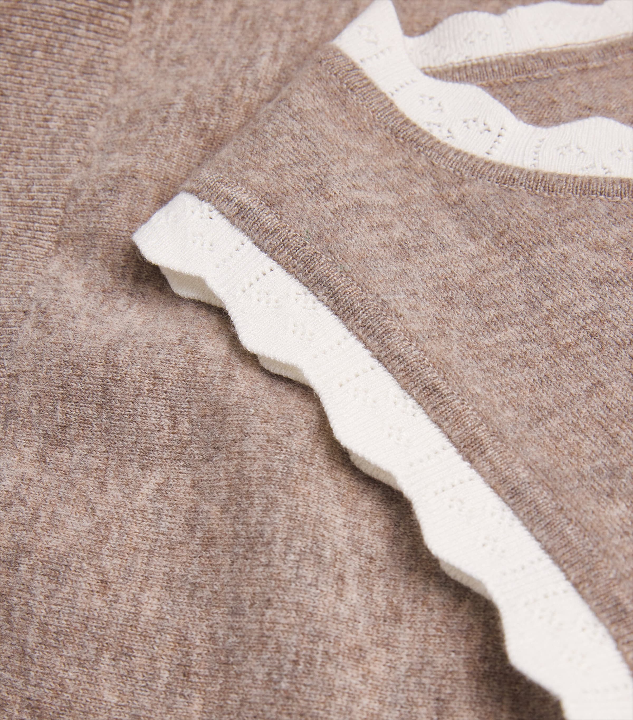 Wool-Cashmere Cropped Tank Top CARAMEL Image 5