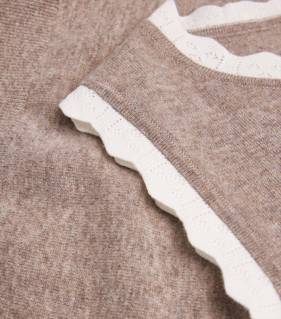 Wool-Cashmere Cropped Tank Top CARAMEL Image 5