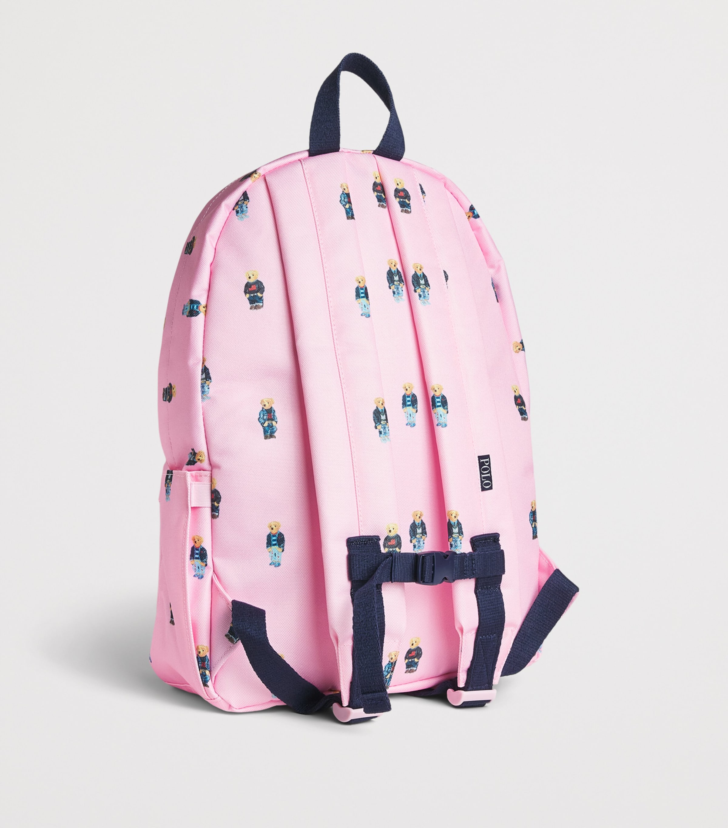 Ralph Lauren Kids Embroidered Polo Bear Backpack Carmel Pink Image 2