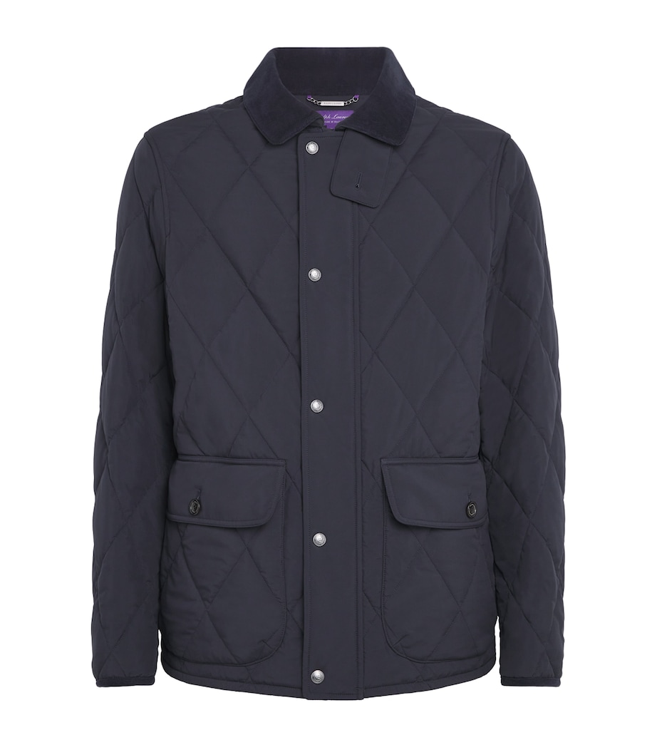 Ralph Lauren Purple Label Mens Down Quilted Field Jacket Navy Image 1