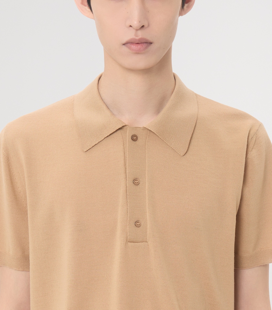 Valentino Garavani Mens Wool VLogo Polo Shirt Image 7