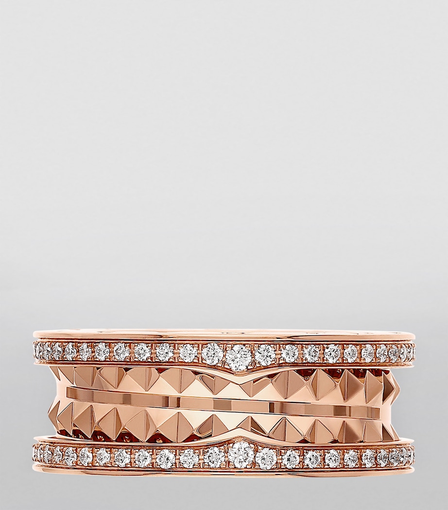 Bvlgari Rose Gold and Diamond B.zero1 Rock Ring Pink Gold Image 3